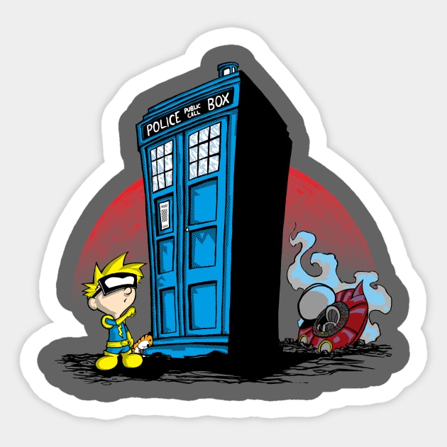 Spiff and the Doctor! Sticker by fmm3